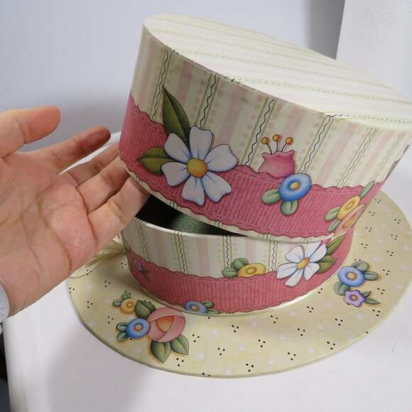 Mary Engelbreit Hat Gift Box Floral Yellow & Green - Picture 4 of 8